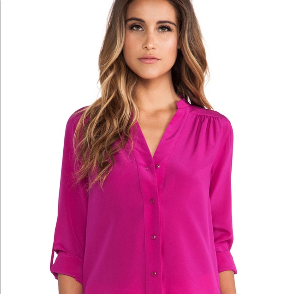 Diane von Furstenberg Pink Silk Blouse